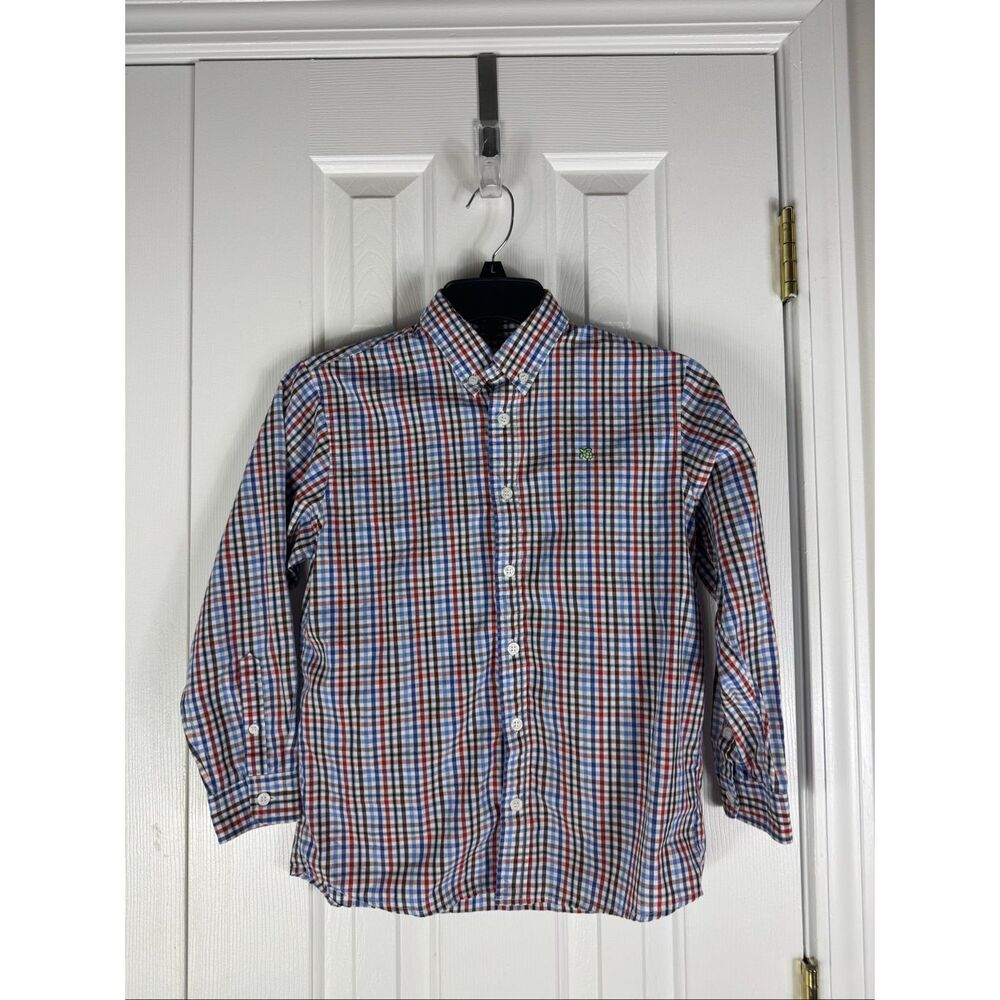 J.Bailey Boys Plaid Roscoe Button Front Shirt Size 8